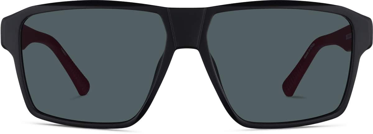 Black Premium Square Sunglasses #1143021 | Zenni Optical