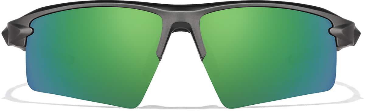 Front view of Wrap-Around Sports Sunglasses 1143112 in Gray