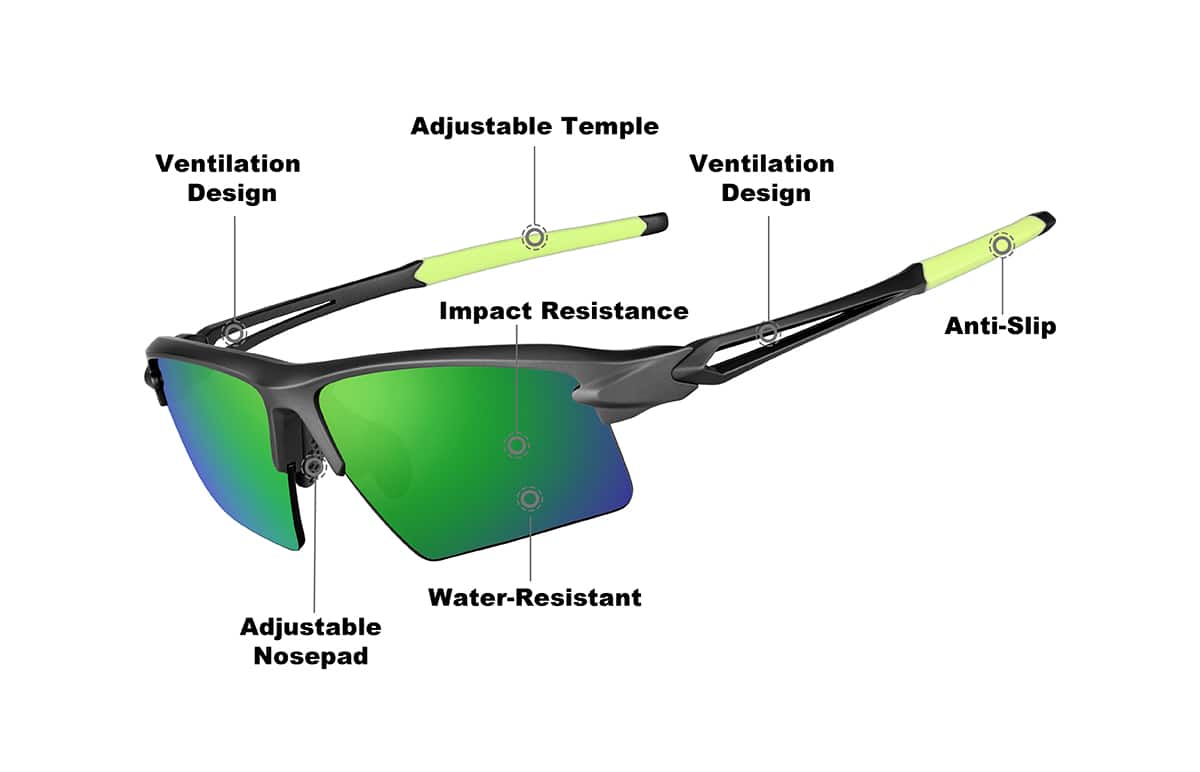 Wrap-Around Sports Sunglasses 11431