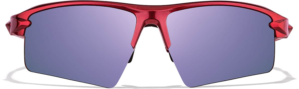 Front view of Wrap-Around Sports Sunglasses 1143118 in Red