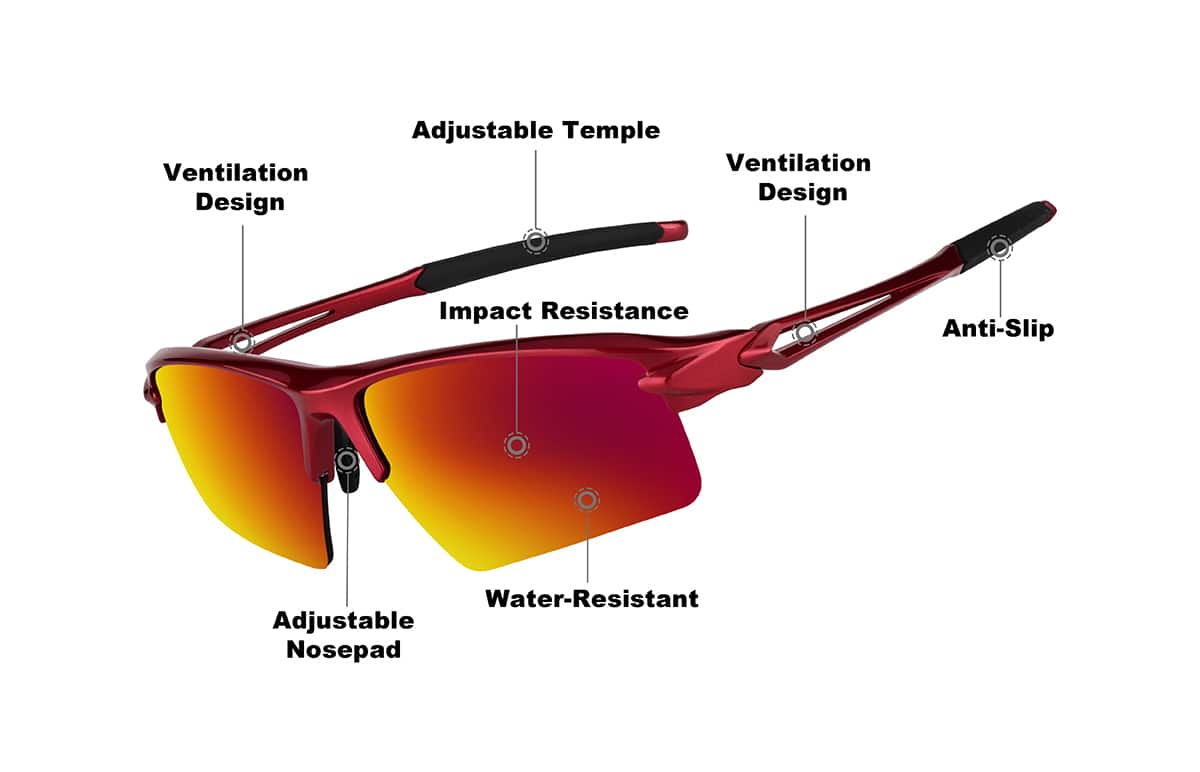 Wrap-Around Sports Sunglasses 11431