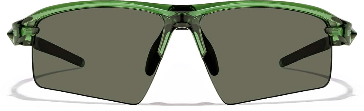 Front view of Wrap-Around Sports Sunglasses 1143124 in Green