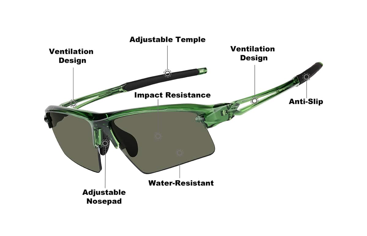 Wrap-Around Sports Sunglasses 11431