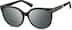 Premium Round Sunglasses 114321 in Black Shimmer