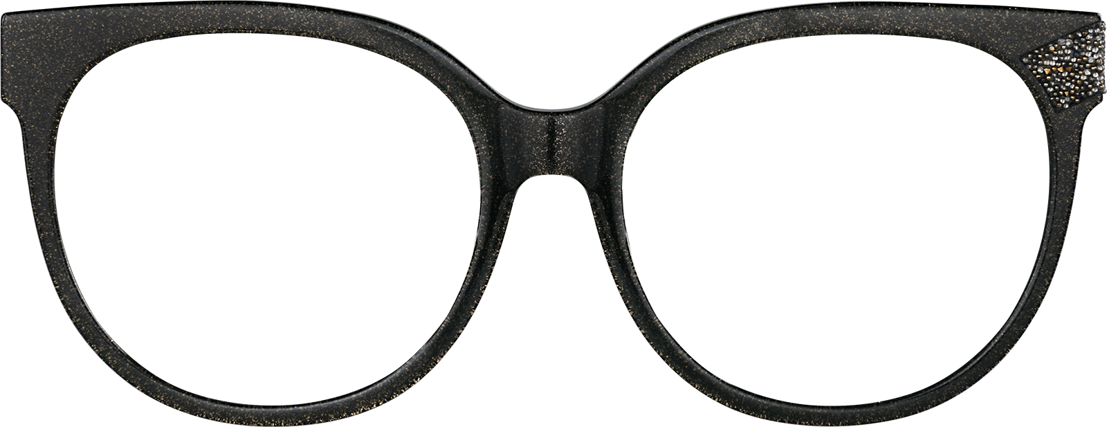 Black Shimmer Premium Round Sunglasses #114321 | Zenni Optical
