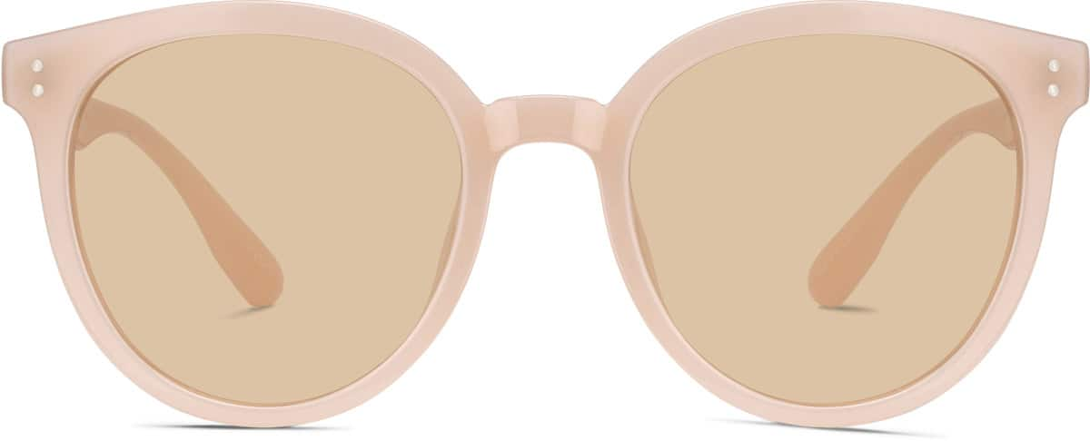 Front view of Premium Round Sunglasses  1143319 in Pink