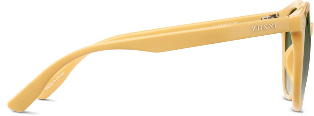 Side view of Premium Round Sunglasses  1143322 in Yellow