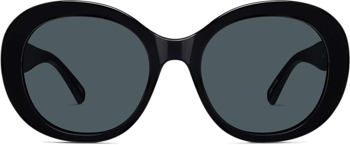 Front view of Premium Round Sunglasses 1143521 in Black