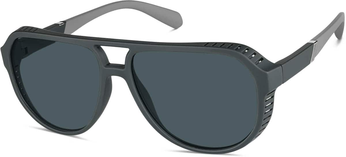 Angle view of Aviator Sunglasses 1143912 in Gray