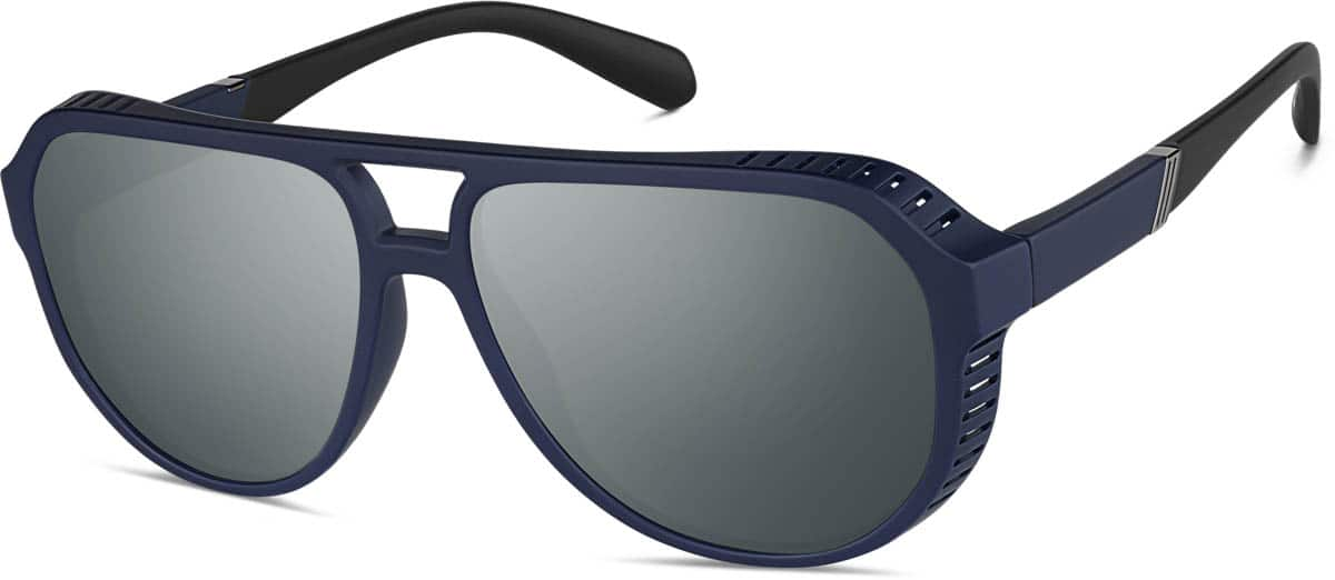 Angle view of Aviator Sunglasses 1143916 in Navy