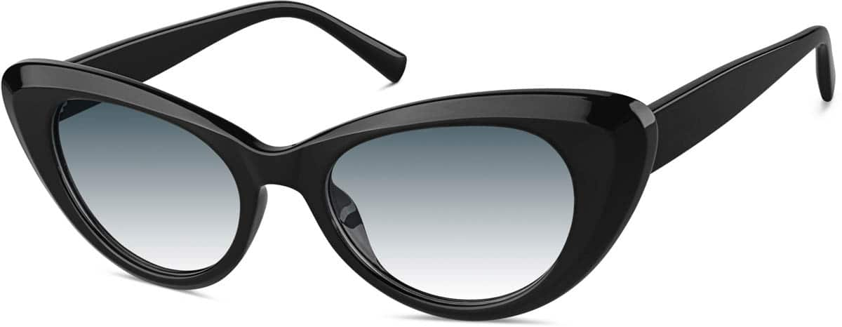 Angle view of Cat-Eye Sunglasses 1144221 in Black