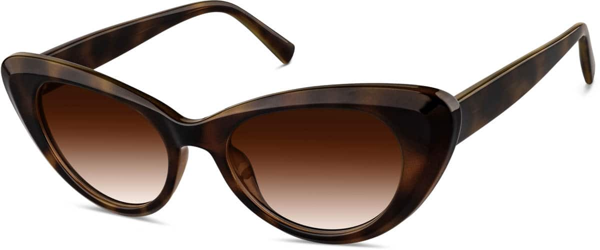 Angle view of Cat-Eye Sunglasses 1144225 in Tortoiseshell