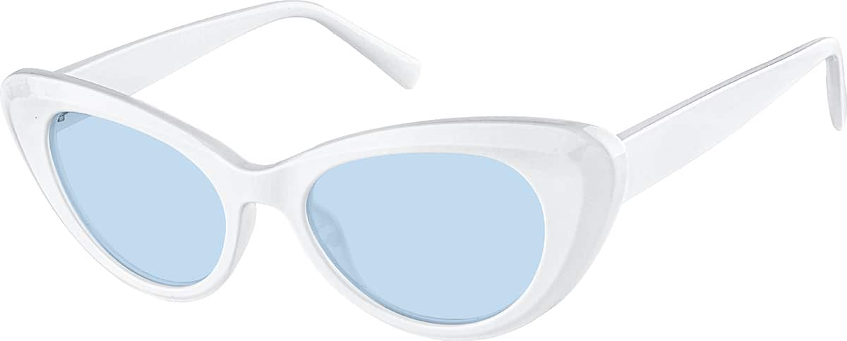 Angle view of Cat-Eye Sunglasses 1144230 in White