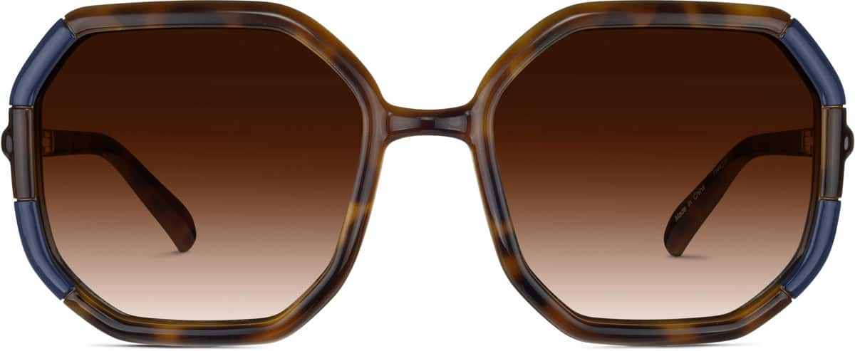 Front view of Geometric Sunglasses 1144316 in Tortoiseshell