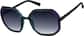 Angle view of Geometric Sunglasses 1144317 in Black/Teal thumbnail