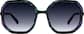 Front view of Geometric Sunglasses 1144317 in Black/Teal thumbnail