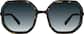 Front view of Geometric Sunglasses 1144324 in Brown thumbnail