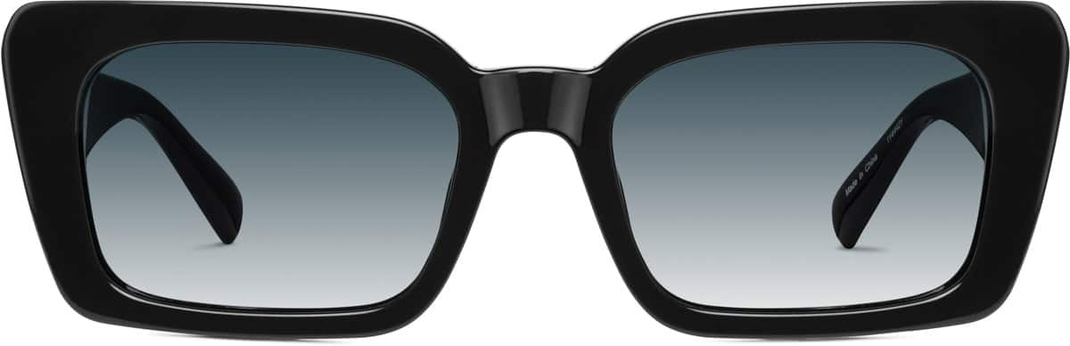 Front view of Rectangle Sunglasses 1144421 in Black