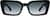 Front view of Rectangle Sunglasses 1144421 in Black thumbnail