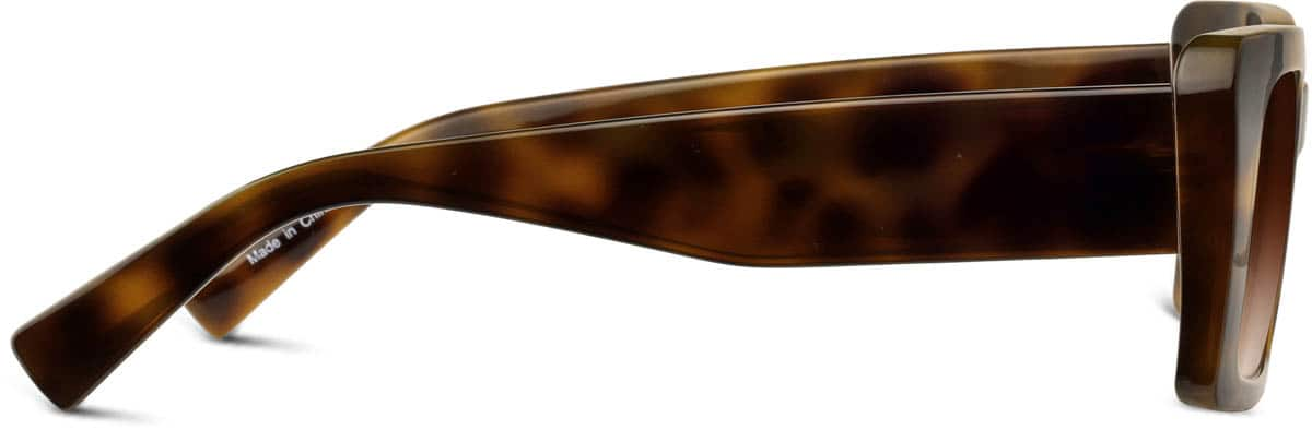 Side view of Rectangle Sunglasses 1144425 in Tortoiseshell