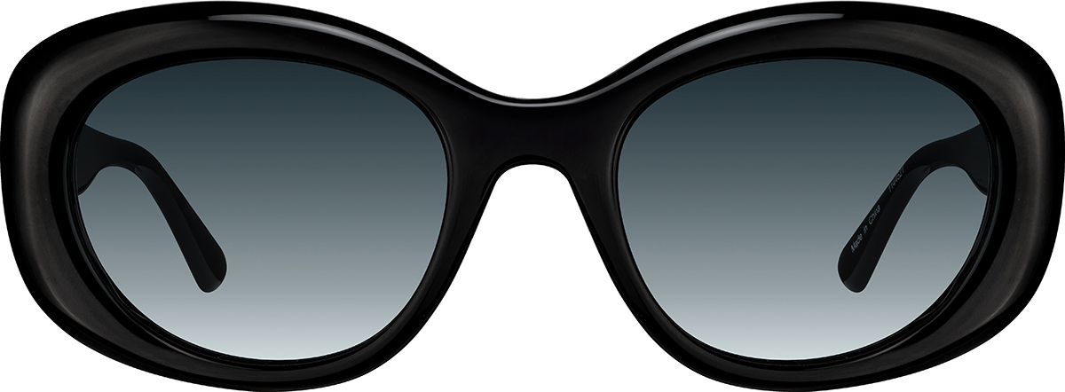 Black Oval Sunglasses