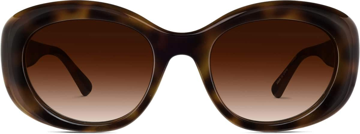 Front view of Oval Sunglasses 1144525 in Tortoiseshell