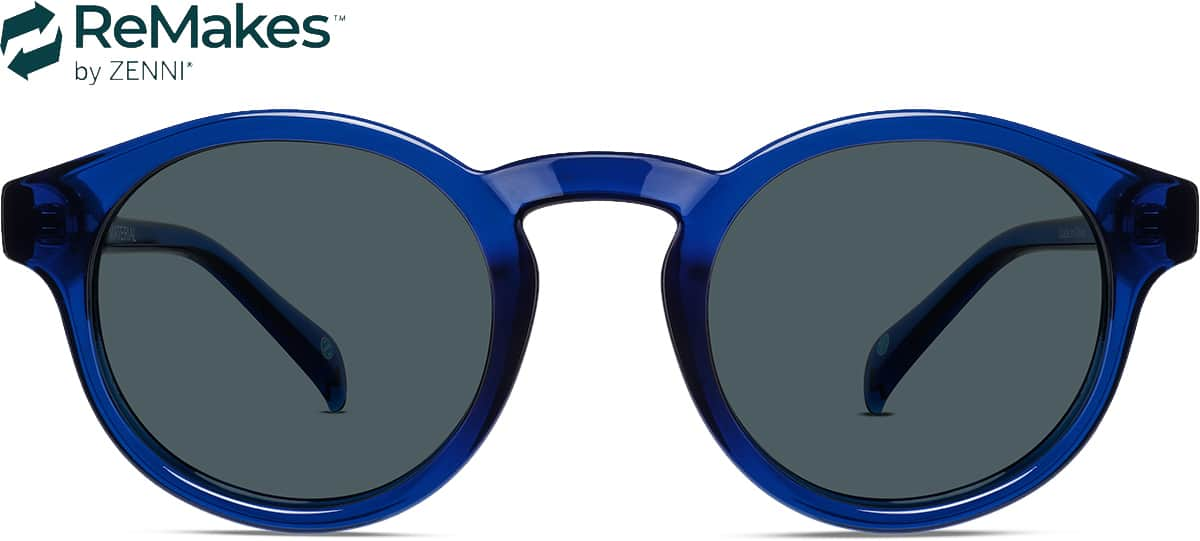 Front view of Round Sunglasses 1144716 in Blue