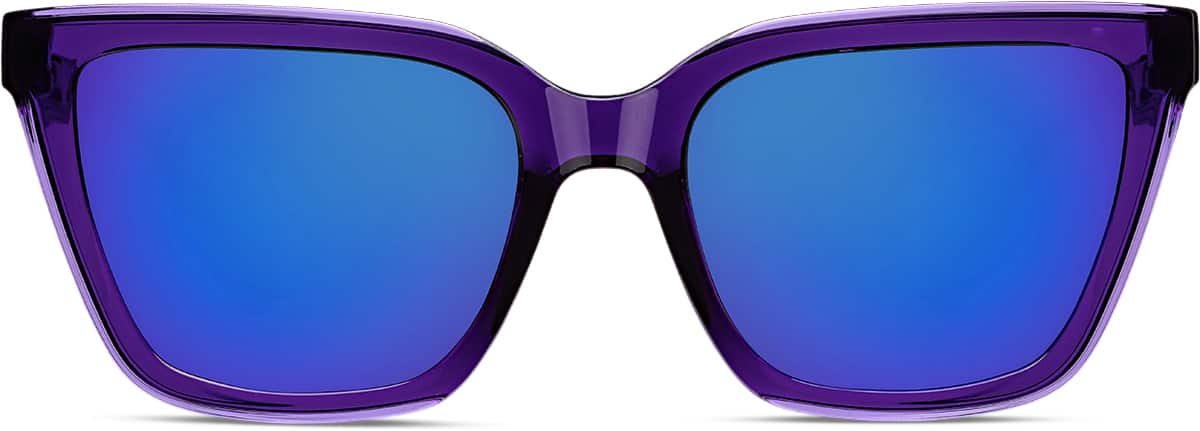 Front view of Square Sunglasses 1145017 in Purple