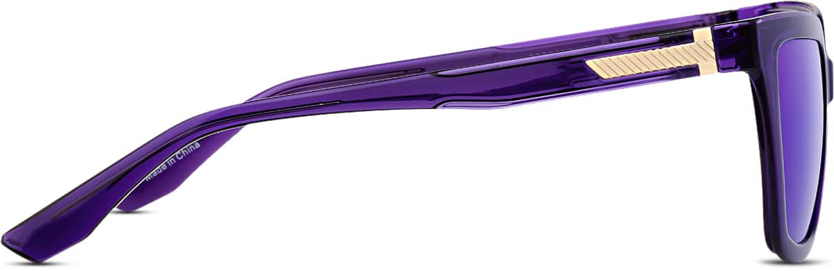 Side view of Square Sunglasses 1145017 in Purple