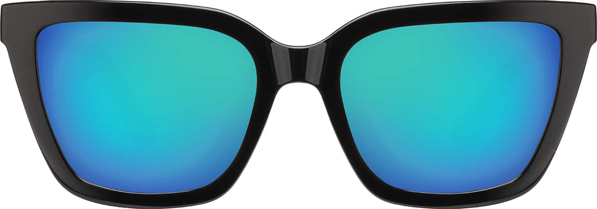 Front view of Square Sunglasses 1145021 in Black