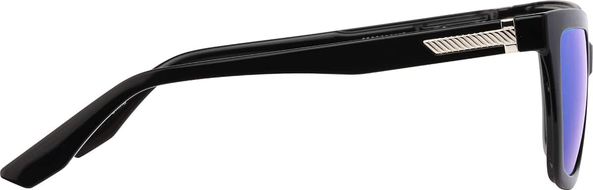 Side view of Square Sunglasses 1145021 in Black