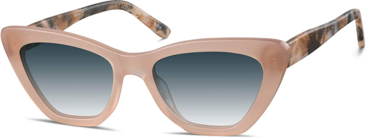 Angle view of Cat-Eye Sunglasses 114519 in Mauve