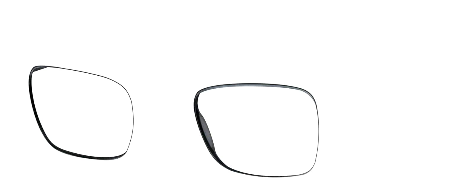 Angle view of Premium Square Sunglasses 114621 in Black