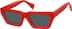 Premium Rectangle Sunglasses 114818 in Red