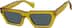 Premium Rectangle Sunglasses 114822 in Yellow