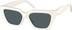 Premium Rectangle Sunglasses 115030 in Cream