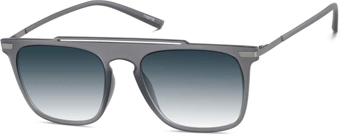 Angle view of Square Sunglasses 1150712 in Slate