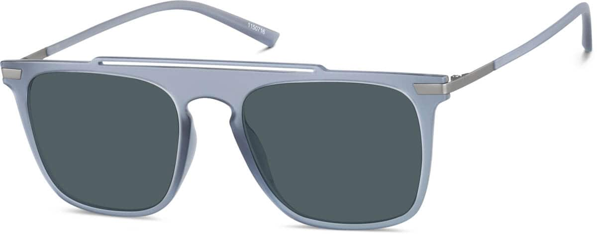 Angle view of Square Sunglasses 1150716 in Mist