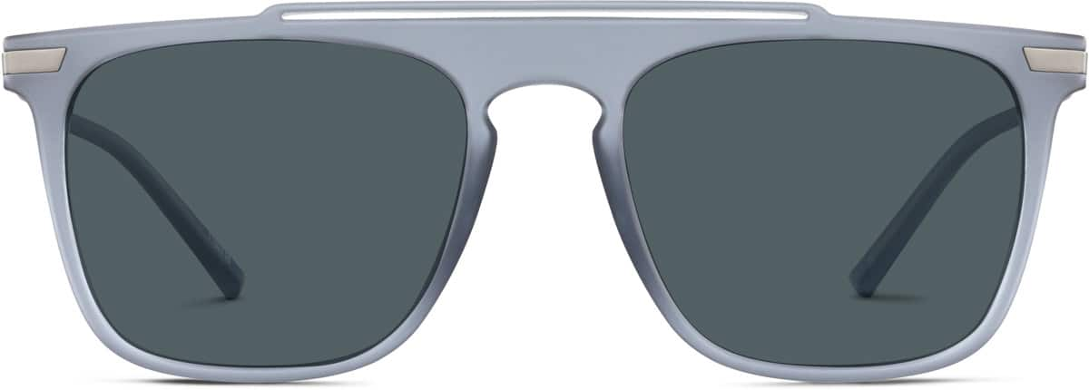 Front view of Premium Square Sunglasses 1150716 in Mist