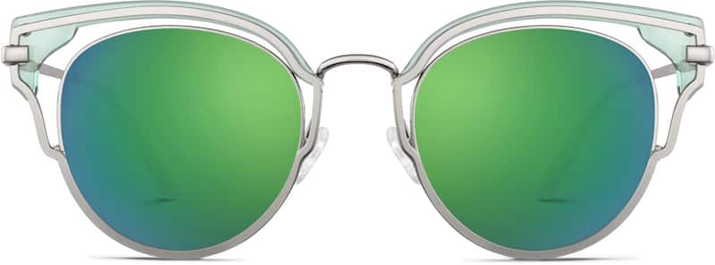 Silver Premium Round Sunglasses