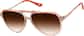 Angle view of Aviator Sunglasses 1151342 in Gold thumbnail