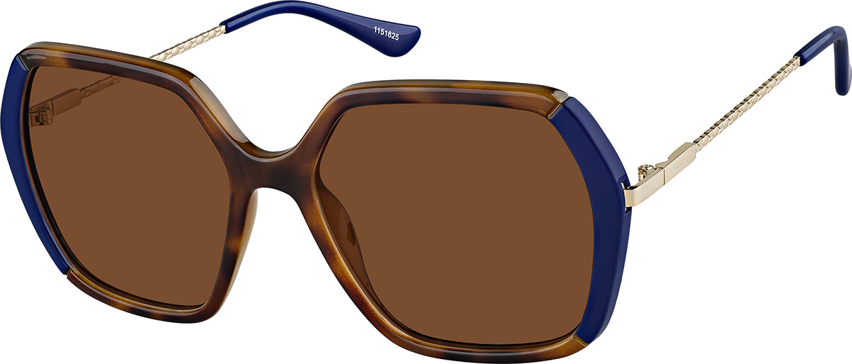 Tortoiseshell Premium Geometric Sunglasses