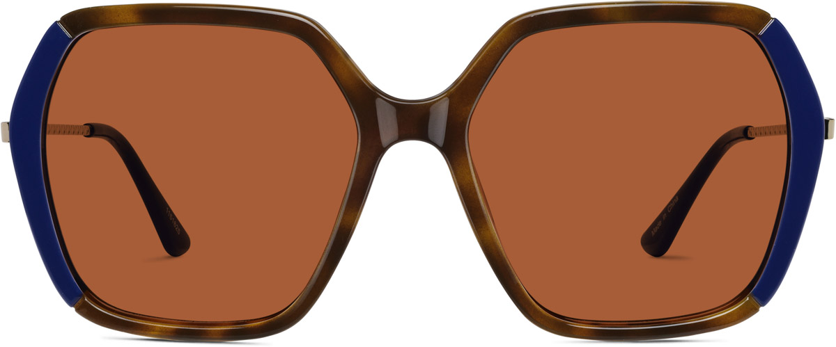 Tortoiseshell Premium Geometric Sunglasses