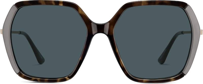 Brown  Premium Geometric Sunglasses
