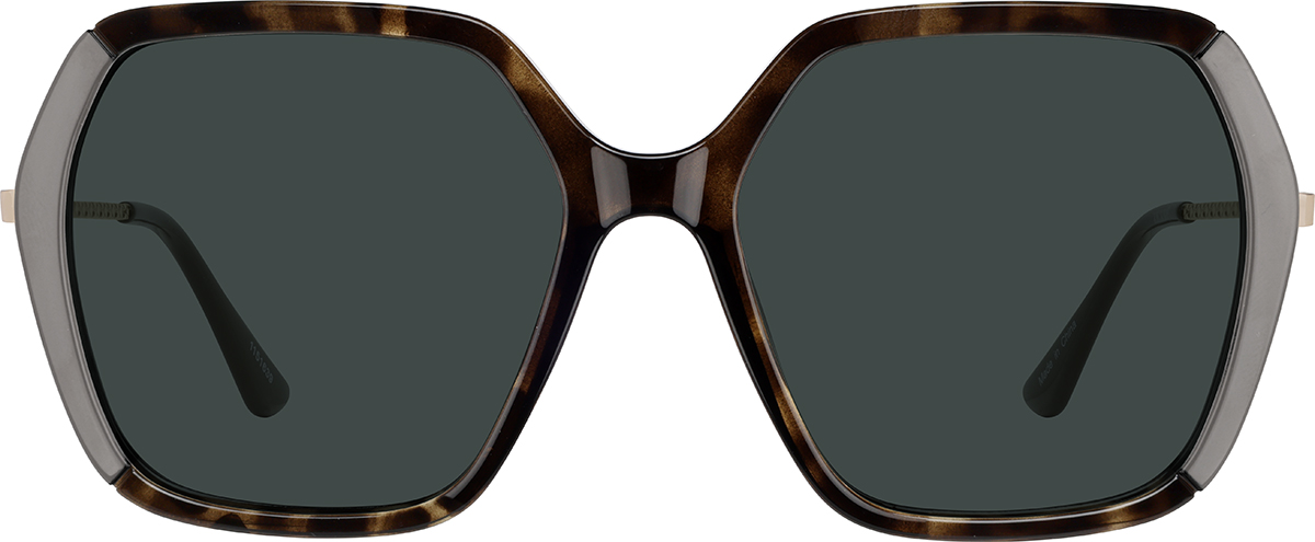 Brown  Geometric Sunglasses