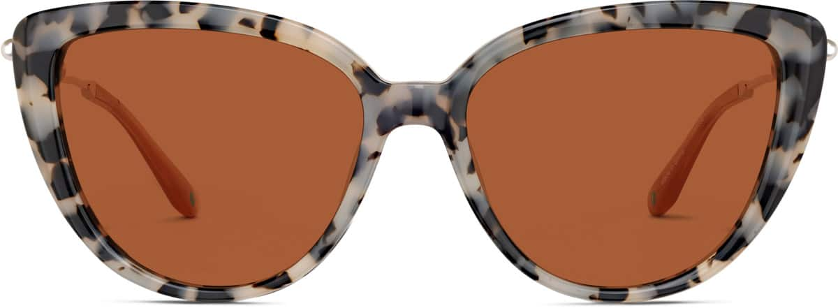 Front view of Cat-Eye Sunglasses 1151735 in Ivory Tortoiseshell