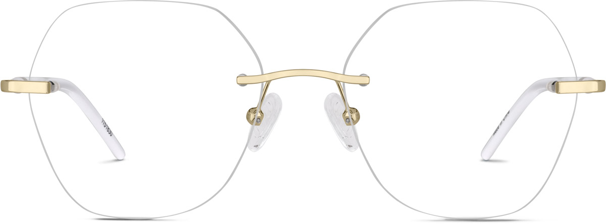 Gold Customizable Rimless Glasses