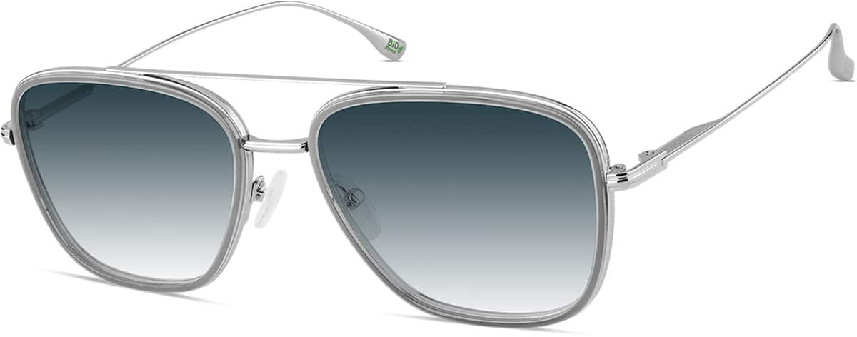 Angle view of Aviator Sunglasses 1152112 in Gray