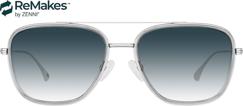 Gray Aviator Sunglasses