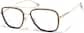 Angle view of Aviator Glasses 1152115 in Brown and Gold thumbnail
